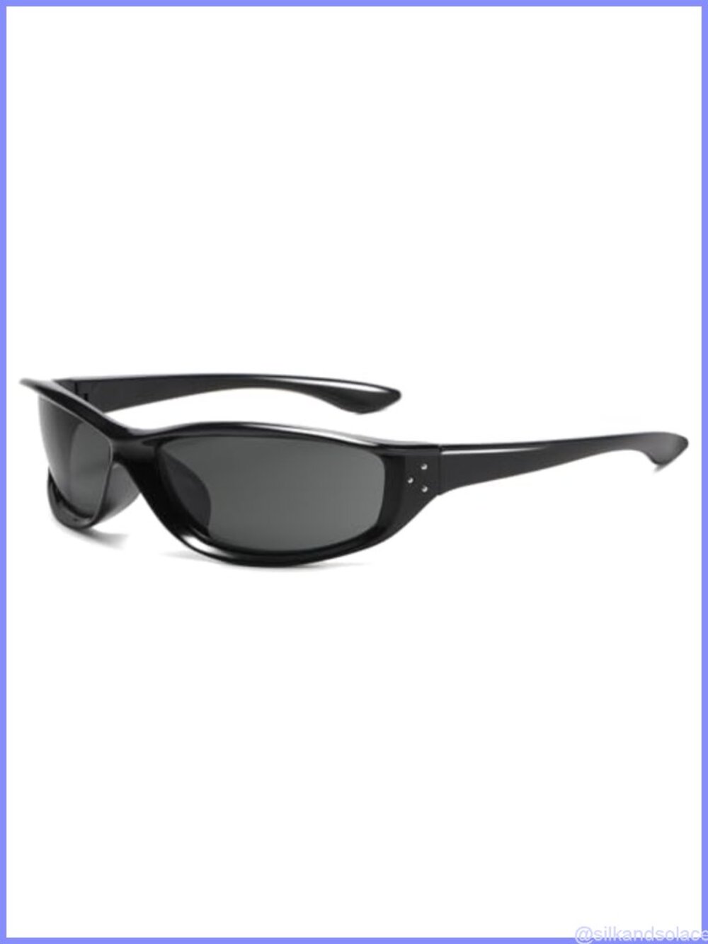 Y2K Wrap Around Sunglasses UV400 Oval Sport Shades 30g Lightweight